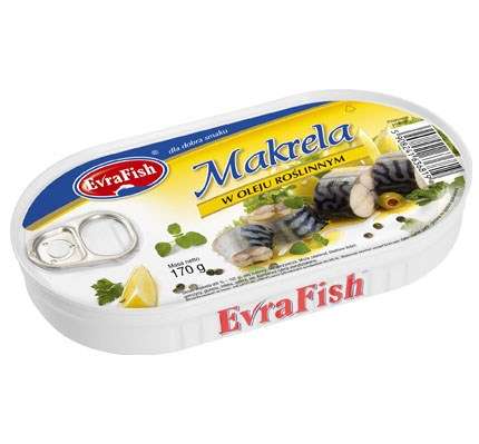 Evra Fish makrela w oleju 170g /16